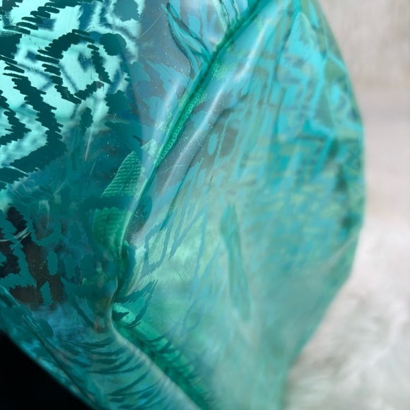 Pink Victoria’s Secret Teal Patterned Tote Bag - Picture 3 of 9